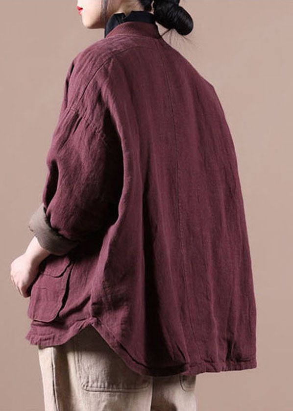 Mulberry Oversized Linen Coat Outwear Winter Parkas