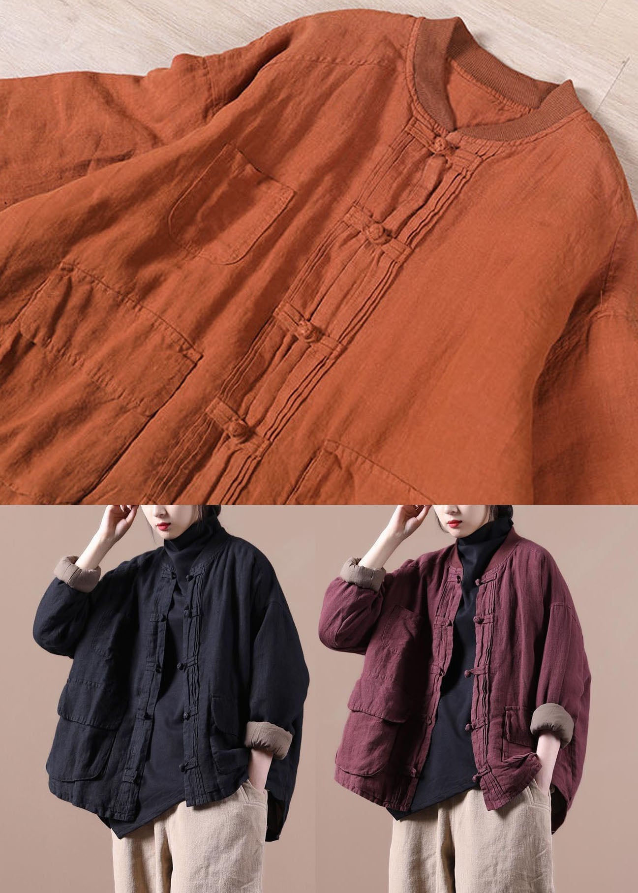 Mulberry Oversized Linen Coat Outwear Winter Parkas