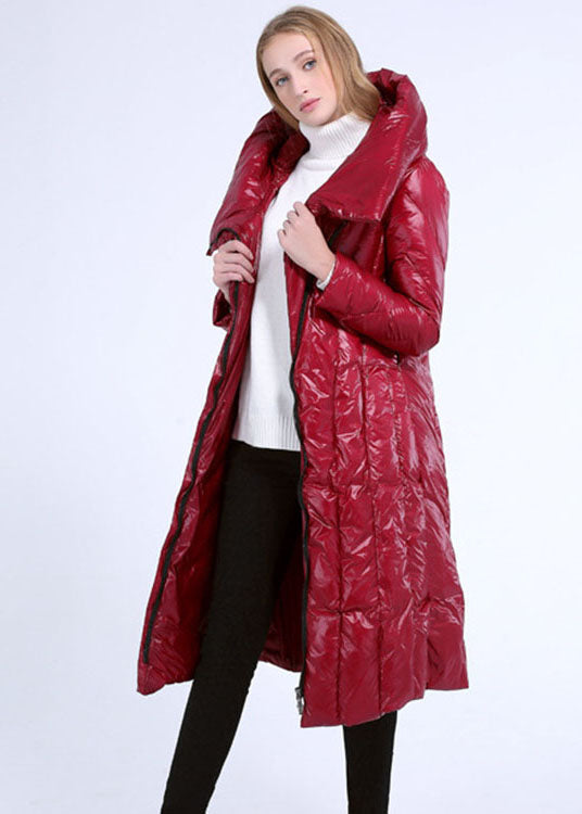 Mulberry Hooded Slim Fit Pockets Winter Duck Down Jackets
