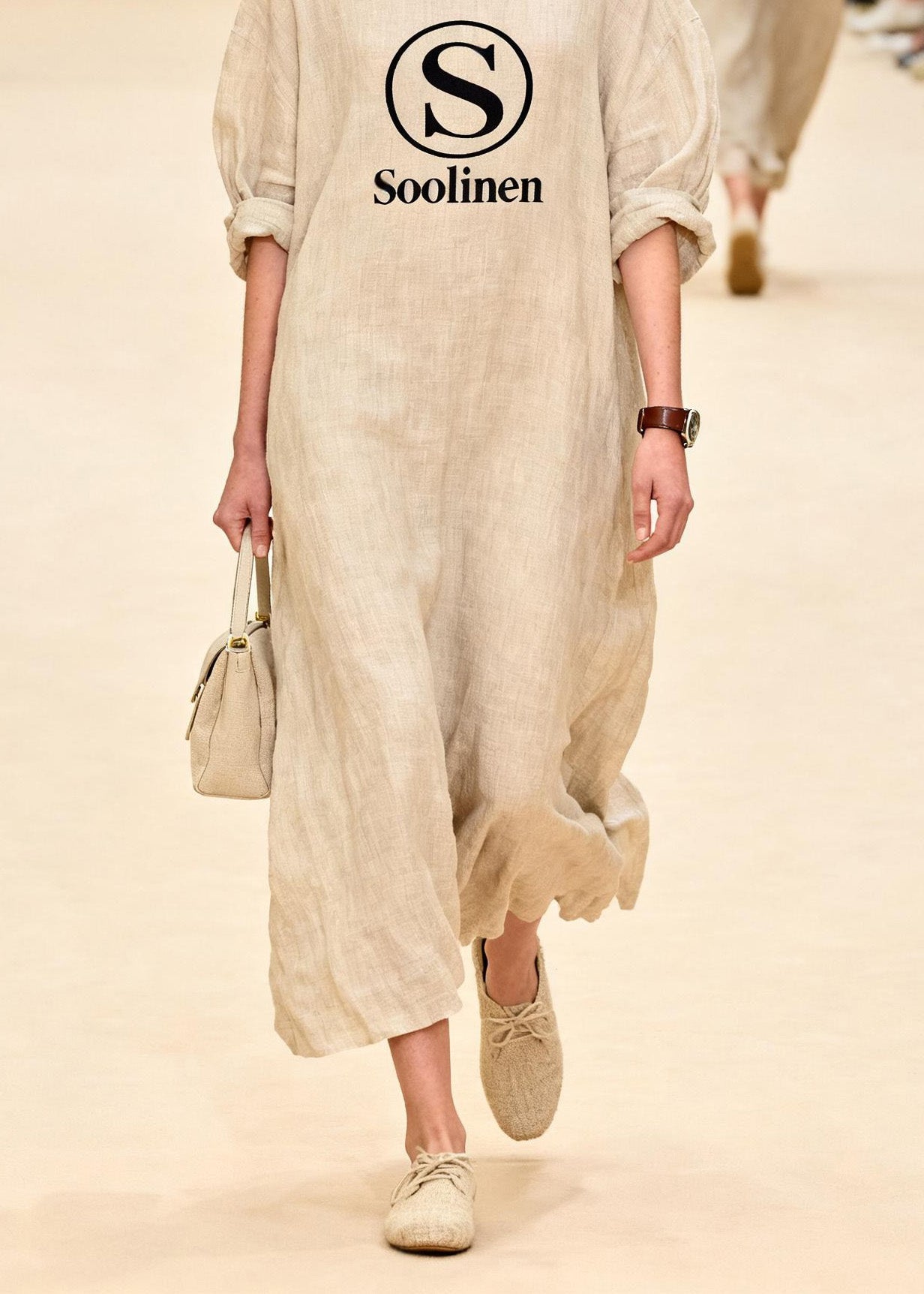O Neck Print Linen Maxi Dresses Summer