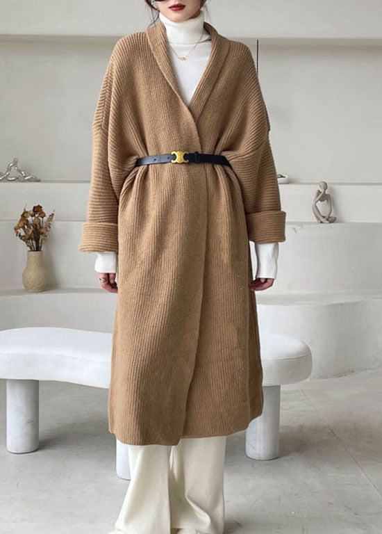 Khaki Knit Cardigan Winter