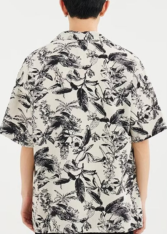 Print Button Original Design Cotton Shirts Summer