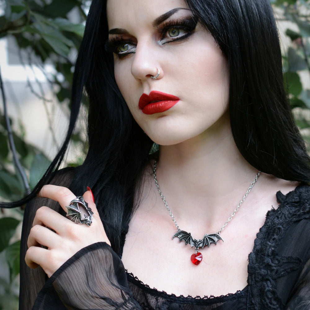 Stealth Bat Wing Ring by Alchemy Gothic