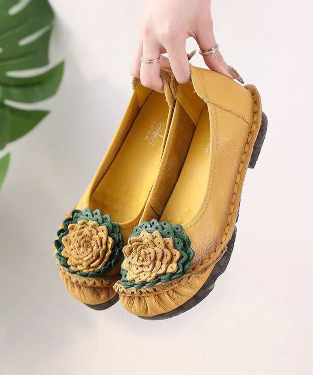 Red Flat Shoes for Comfortable Splicing Soolinen Shoes-20251