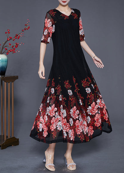 Red Tulle a Line Dress Slim Fit Exra Large Hem Summer