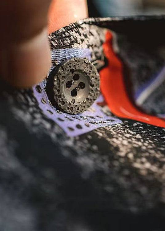 Retro Black Print Button Cotton Shirts Summer