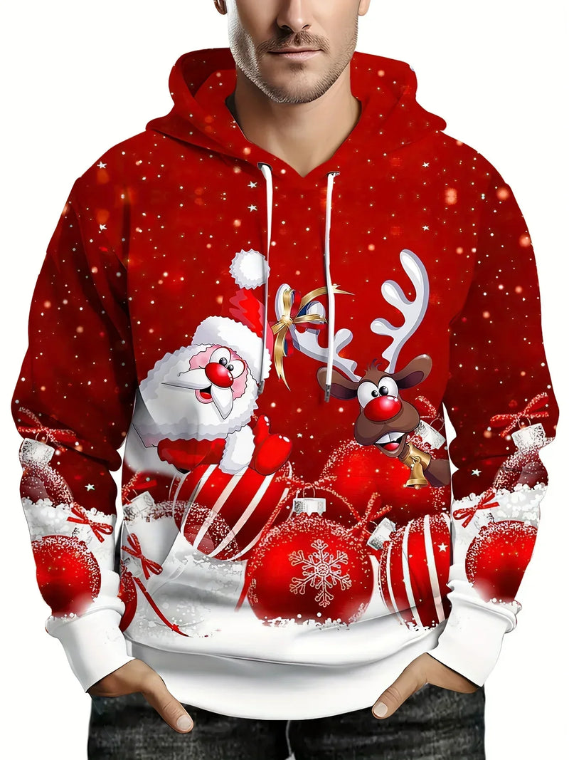 Hoodie with Christmas Print - Warm & Modern Sweater for the Holidays