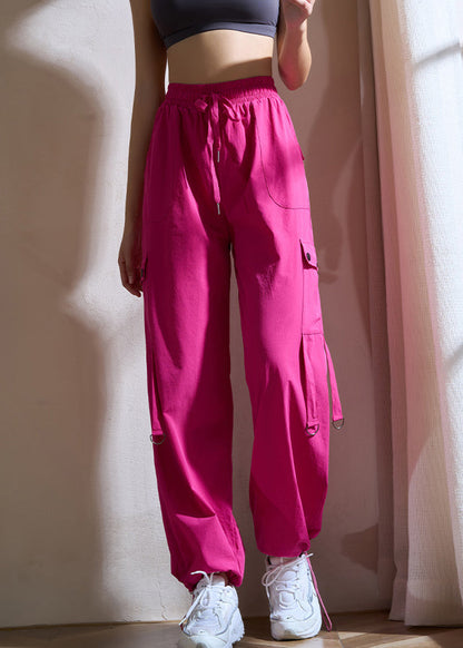 Rose High Waist Drawstring Workout Gym Yoga Lantern Pants