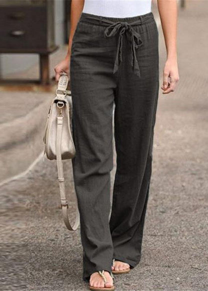 S-5xl Elastic Waist Wide Legs Long Pants Yoga Trousers