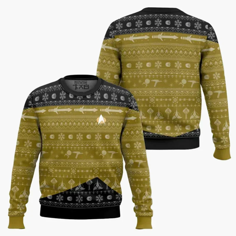 Star Trek Sweater - Geek Christmas Sweatshirt for Fans, Winter Casual