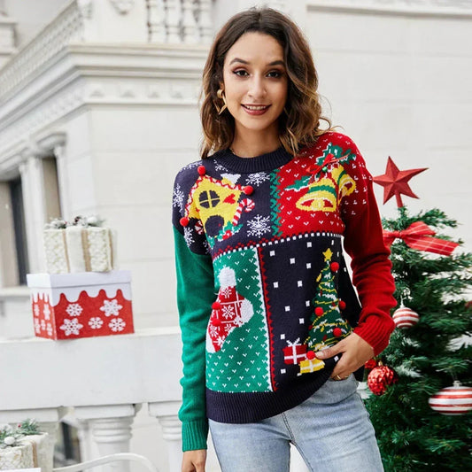 Warm Christmas Sweater for Women, Comfortable and Festive