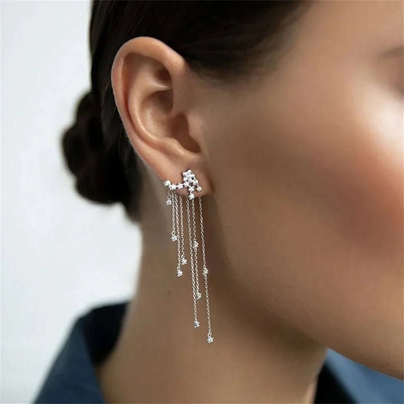 Sterling Silver Constellation & Shooting Stars Earrings