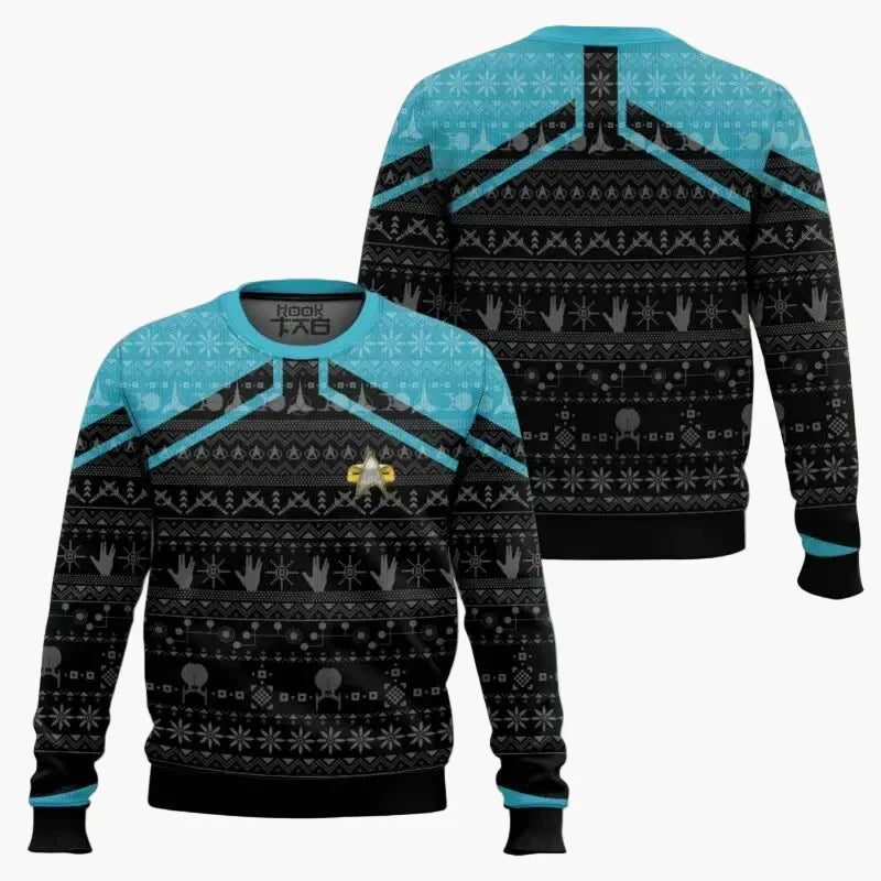 Star Trek Sweater - Geek Christmas Sweatshirt for Fans, Winter Casual