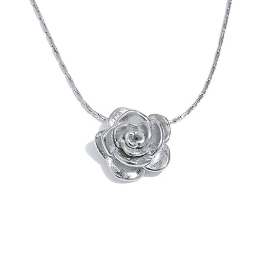 18k Gold Plated Rose Necklace