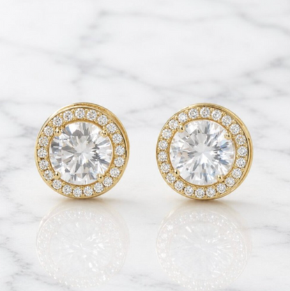 Diana Earrings - White Gold Plated