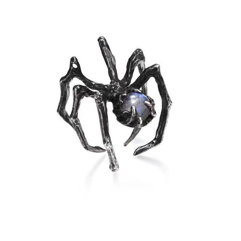 Crystal Ball Spider Ring