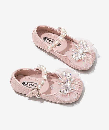 Silver Zircon Nail Bead Princess Shoes New Soft Sole