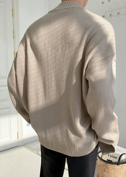 Simple Black V Neck Button Knit Cardigan Spring