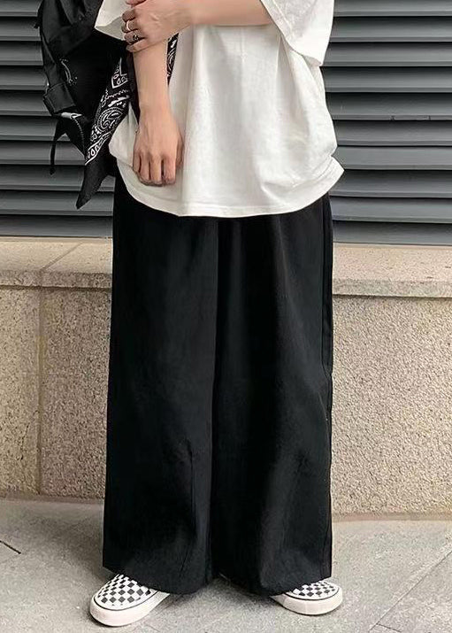 Simple Green Wide Leg Pants Cotton Wide Leg Pants Summer
