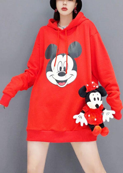 2025 Christmas Red Fashion Loose Fall Sweatshirt Street Wear