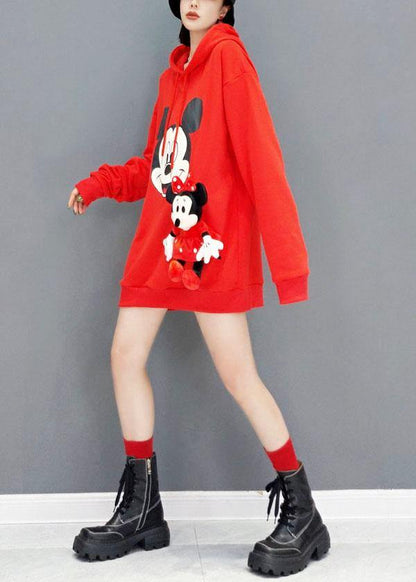 2025 Christmas Red Fashion Loose Fall Sweatshirt Street Wear