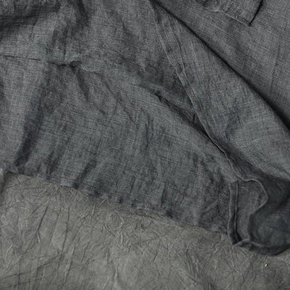 Simple Cotton Tunic Dressfashion Short Sleeve Gray Loose Cotton Dress