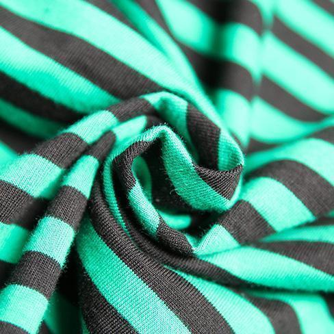 Simple Green Striped Cotton Tunics Korea Photography Asymmetric Maxi Dresses