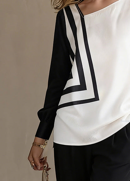 Style Colorblock O-Neck Patchwork Plaid T Shirt Spring