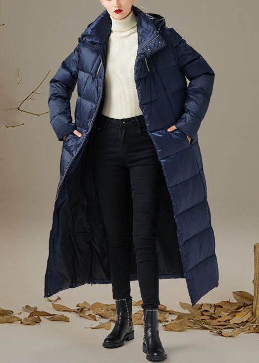 Style Navy Slim Fit Thick Winter Cotton Blend Coat