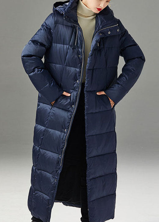 Style Navy Slim Fit Thick Winter Cotton Blend Coat