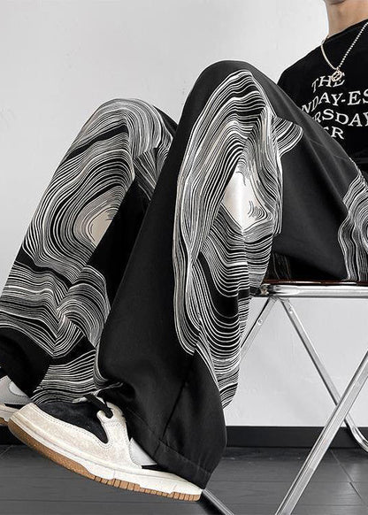 Style White Oversized Print Cotton Pants Spring