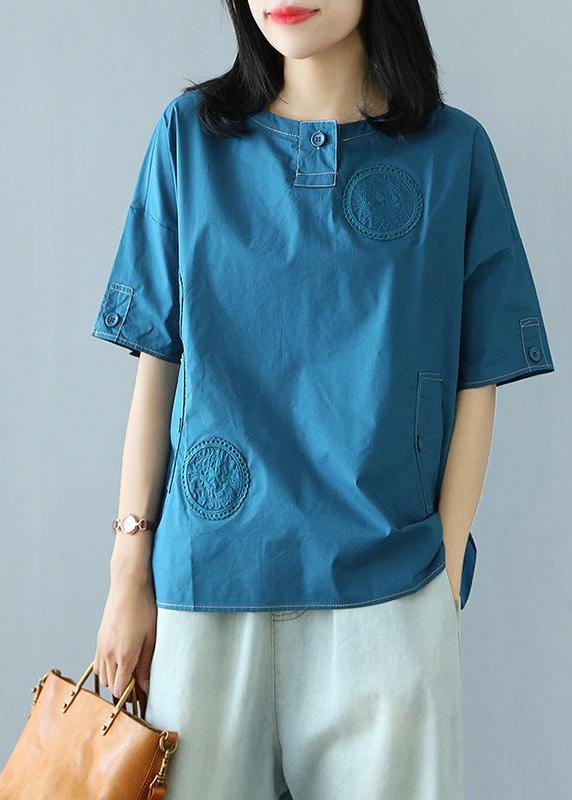 Style Clothes for Pakistani Summer Cotton Buttons Half Sleeve T-shirt