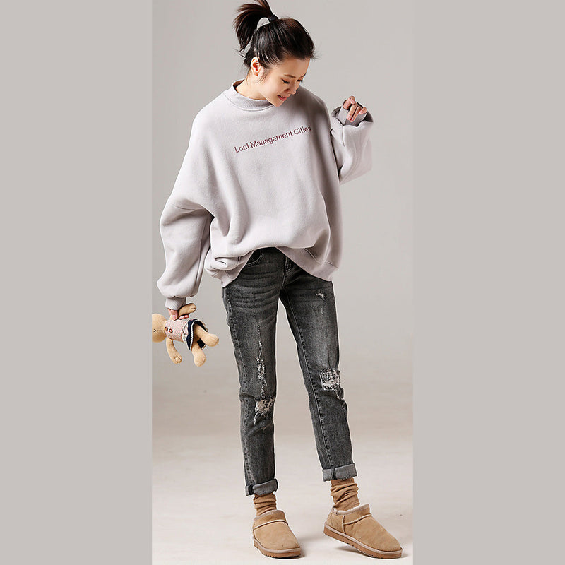 Style Cotton Blouse Embroidery Tutorials Gray Knee Tops