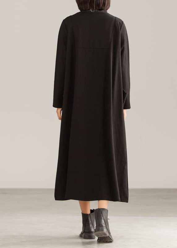 Style Cotton Tunics Cotton Large Pocket A-line Dress