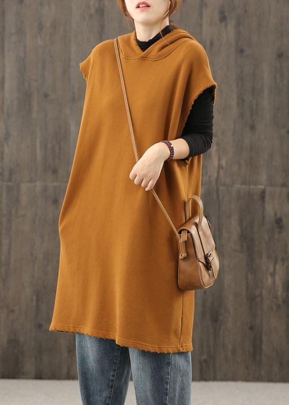 Style Hooded Pockets Shirts Pattern Brown Shirts