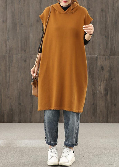 Style Hooded Pockets Shirts Pattern Brown Shirts