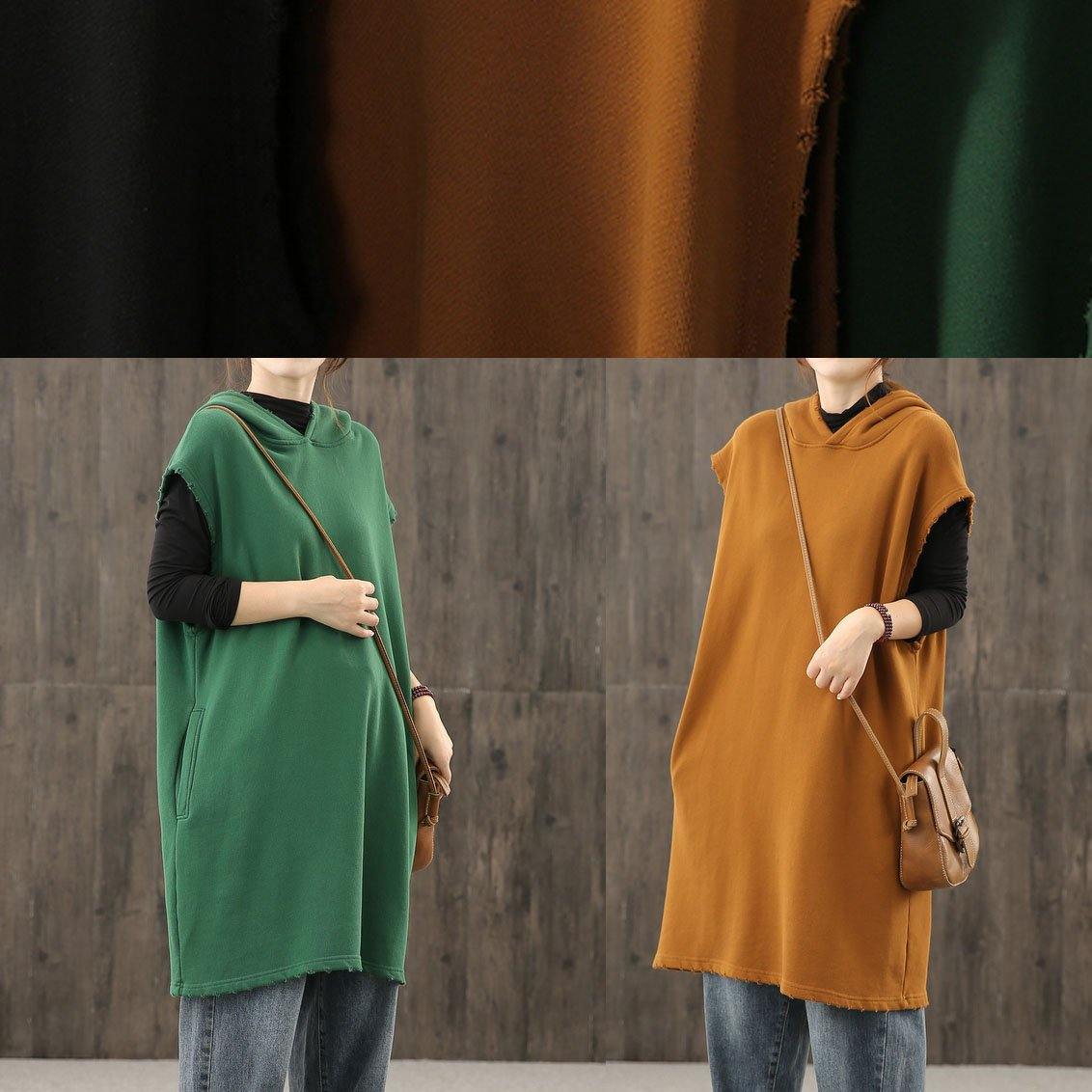 Style Hooded Pockets Shirts Pattern Brown Shirts