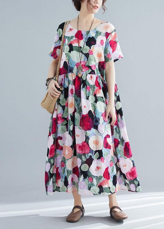 Style O Neck Cotton Tunic Pattern Traveling Dresses Summer