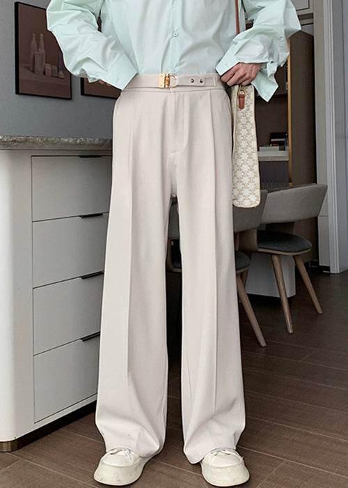 Stylish Apricot Pockets High Waist Spandex Pants Fall
