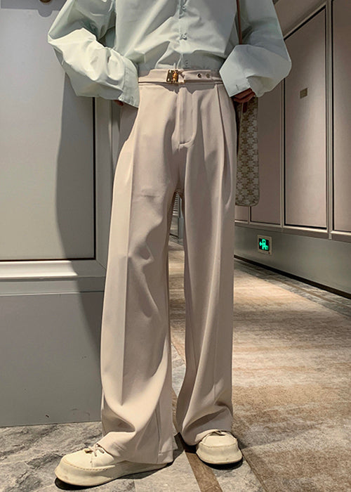 Stylish Apricot Pockets High Waist Spandex Pants Fall