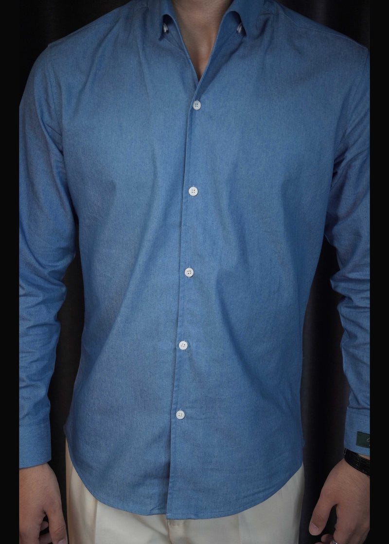 Stylish Blue Peter Pan Collar Button Denim Shirts Fall