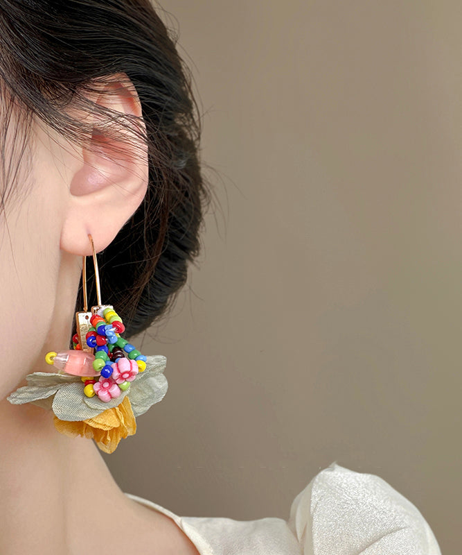 Stylish Rainbow Copper Alloy Hoop Earrings
