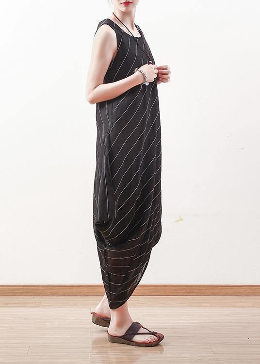 Summer Black Dress Slim Irregular Vest Skirt Mid-length Skirt