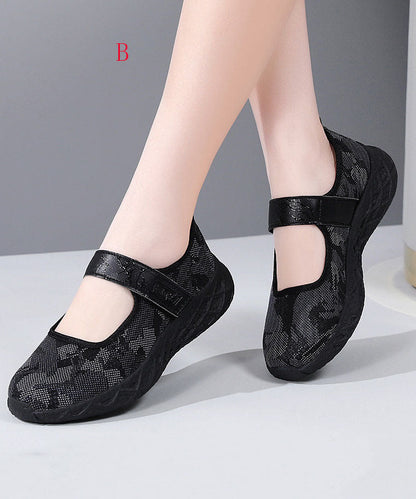 Summer Leisure Breathable Mesh Flats Shoes Buckle Strap