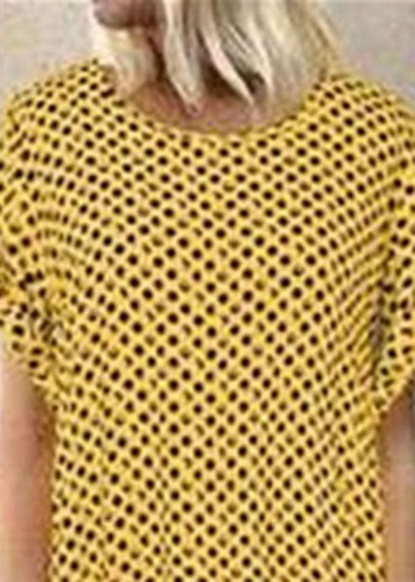 Summer Red Flower Print Short Sleeve Dress