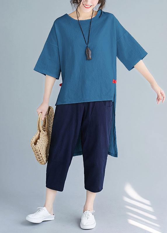 Summer Loose Large Size Color Wild Five-point Sleeve Red Shirt Harem Pants Suit