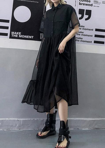 Temperament French Retro Mesh Dress, Two-piece Dress