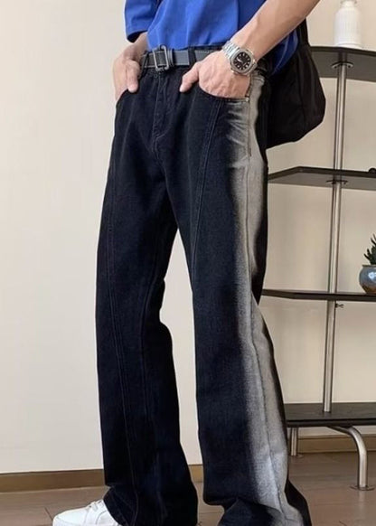 Unique Blue Pockets Denim Pants Clothing Fall