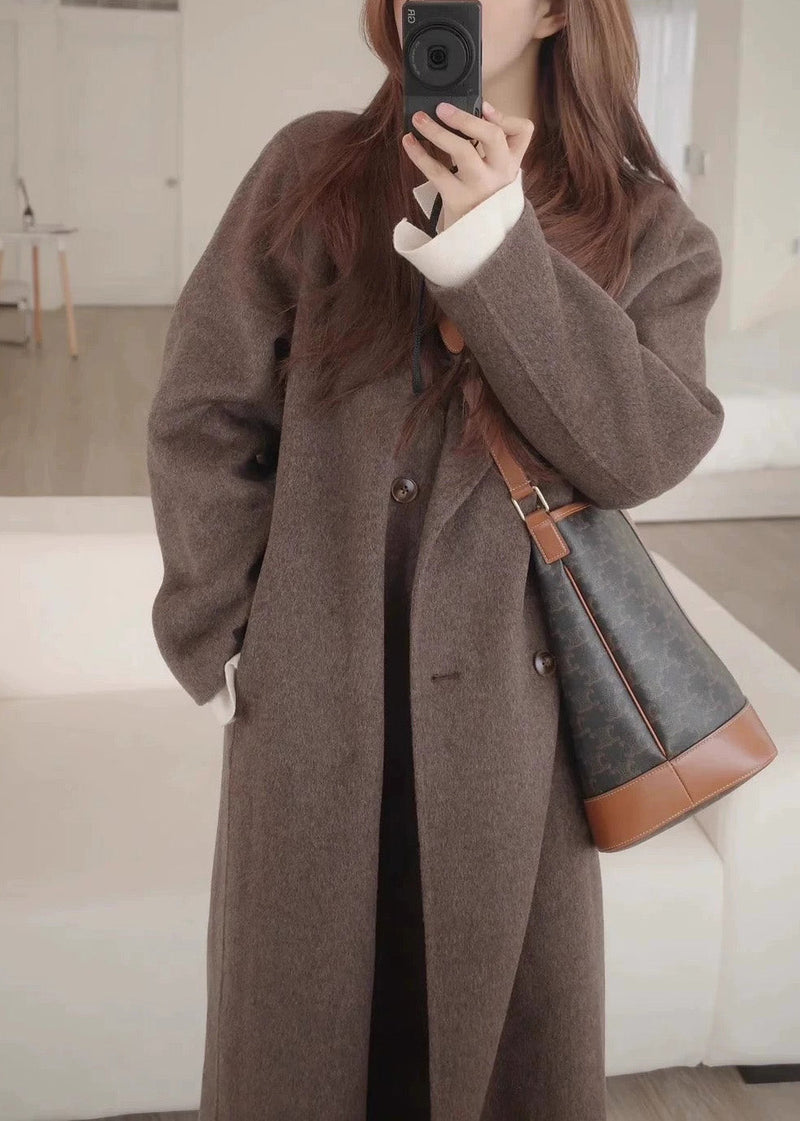 Unique Oversized Double Breast Woolen Coats Winter