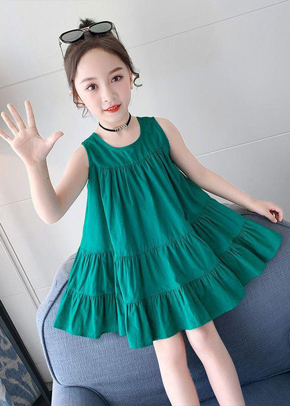 Unique Rose Ruffled Patchwork Cotton Kids Dress Summer